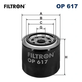 Filtro de aceite FILTRON OP 617 · Hyundai Tucson 2004–2010, KIA Sportage 2010–2015