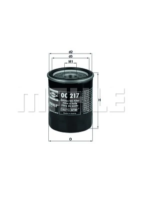 Filtro de aceite KNECHT OC 217 · Toyota Corolla 2006–2014, Toyota RAV4 2005–2013