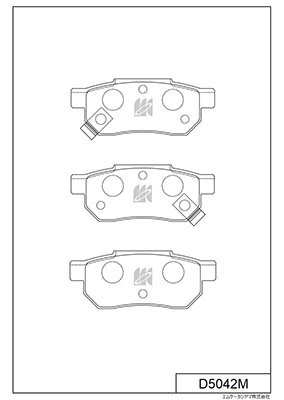 Juego de pastillas de freno MK Kashiyama D5042M · Toyota Hilux 2006–2015, Toyota RAV4 2005–2013